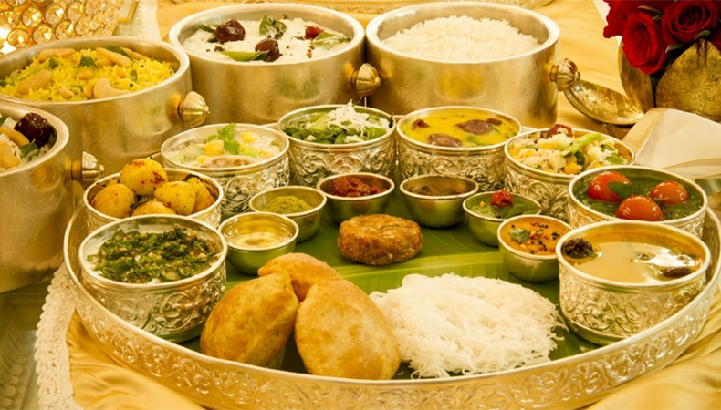 Indian wedding food spread